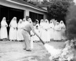 Fire extinguisher demonstration
